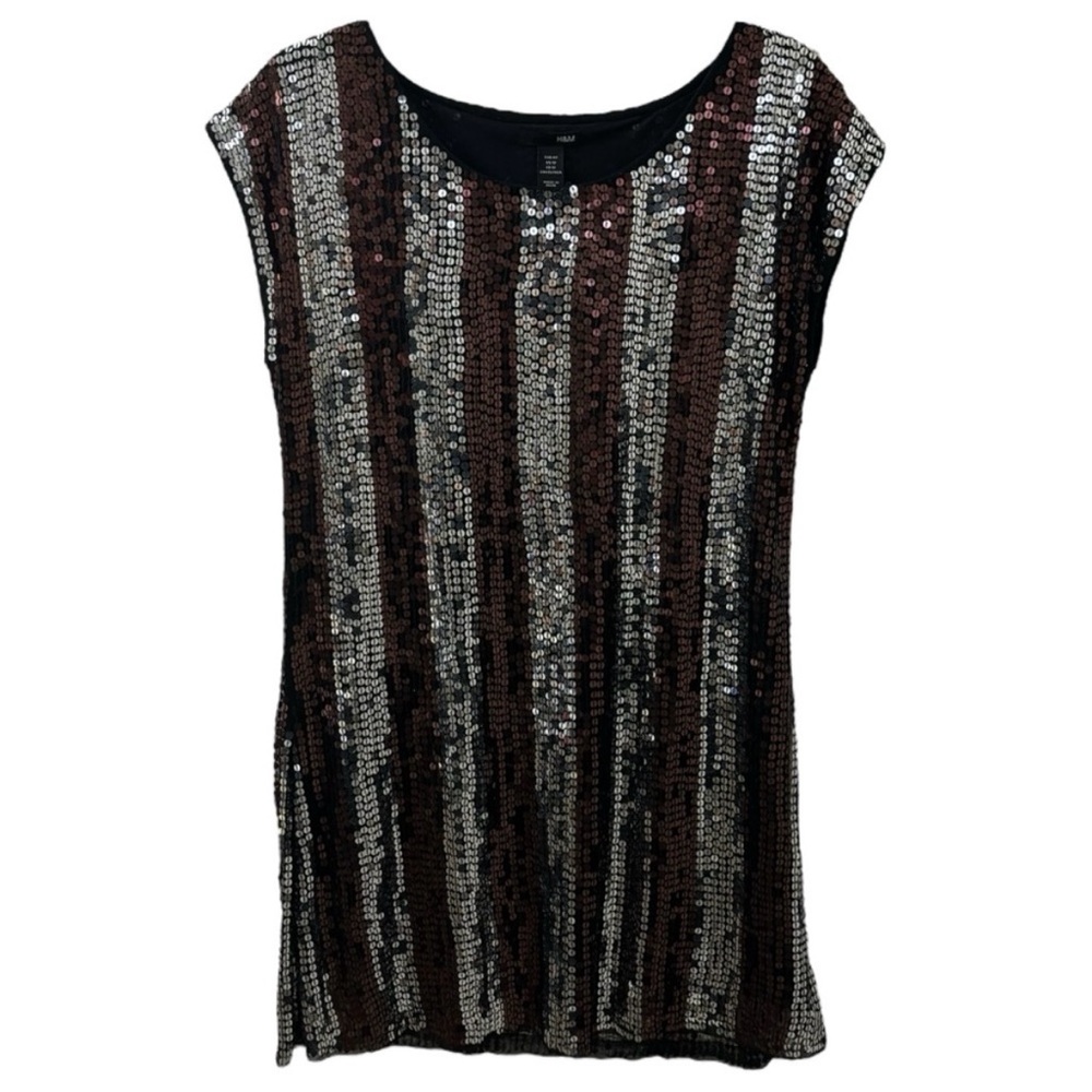 H&M Size 12 Sequins Mini Shift Dress